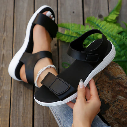 2024 New Summer Sandals Travel Women Shoes New Sandal Sole Durable Sandal Ladies Outdoor Beach Slippers Platform Sandals