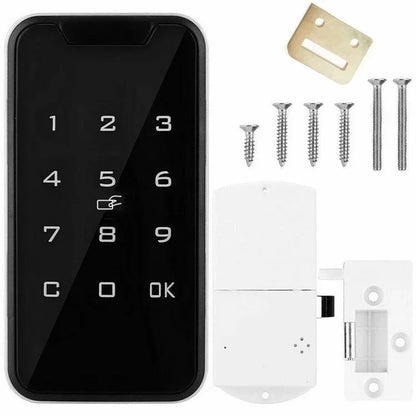 Home  Screen Cabinet Lock Digital Electronic Password Aluminum Sliding Door Security Bar Anti-theft Card Keypad Keyless Bolt