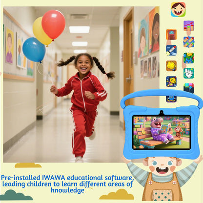 7-inch children's learning tablet parental control WIFI  dual cameras  high-definition screen anti drop  no Adapter