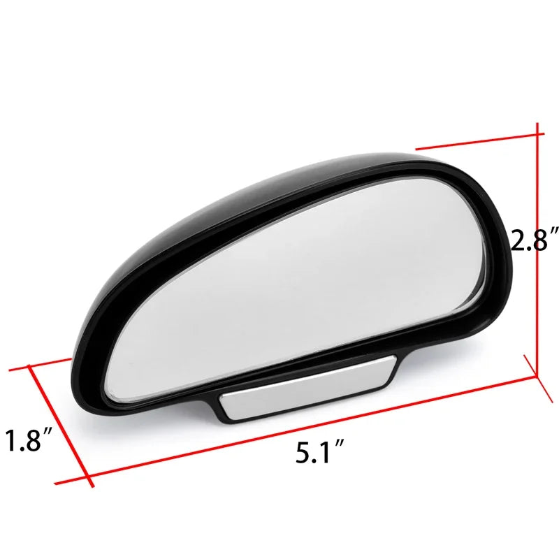 1PC Car Mirror 360 Degree Adjustable Wide Angle Side Rear Mirrors blind spot Snap way for parking Auxiliary rear view mirror ﻿