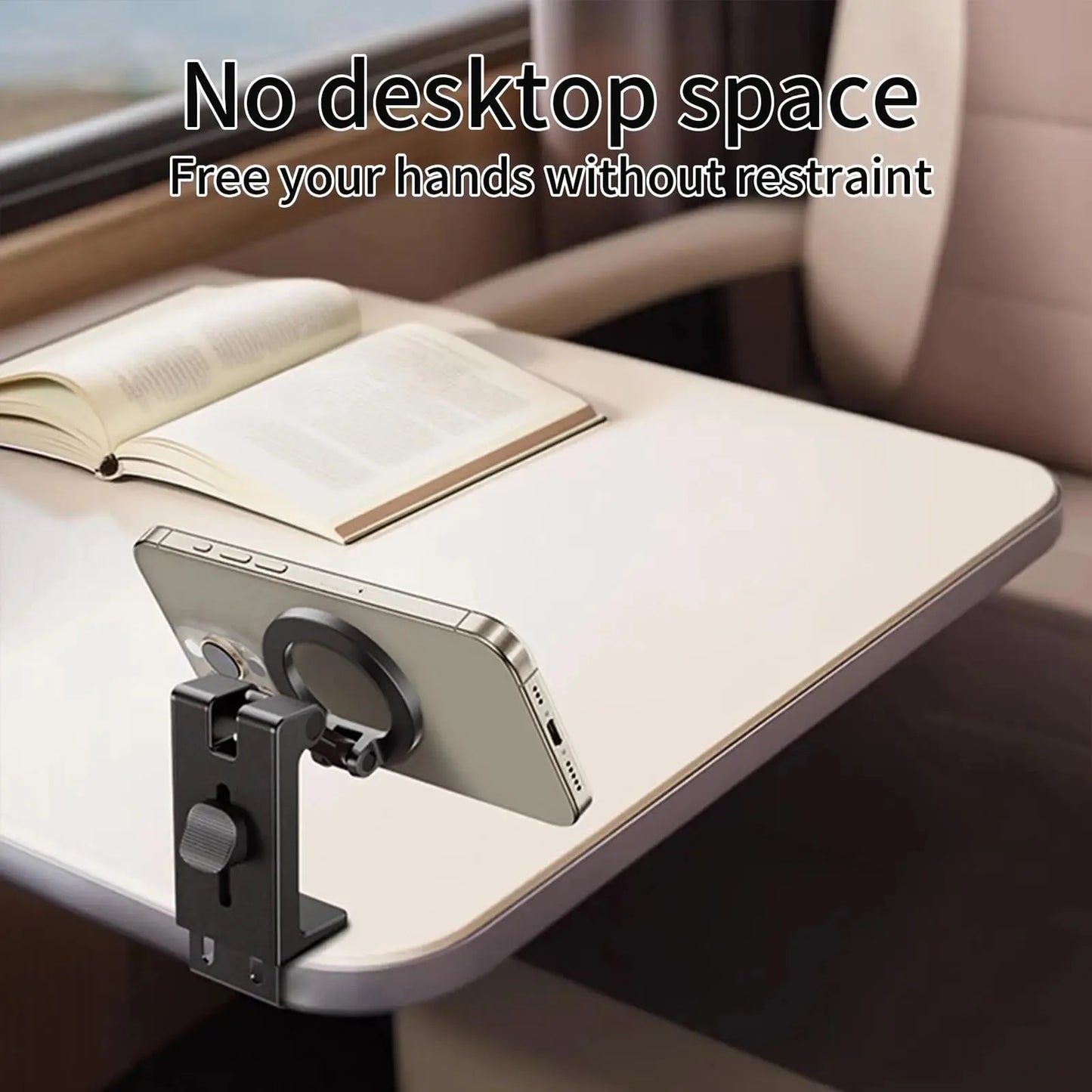 Magnetic Phone Mount Car Phone Holder Mount For Backseat Foldable Smartphones Stand For Calling Navigation GPS Video Recording