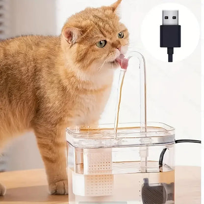 Cat Water Fountain Transparent Ultra-Quiet  Auto Filter Dog Drinker USB Anti-Dry Burning Recirculate Filtering Water Dispenser