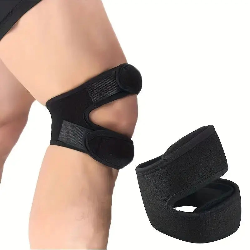 Tcare 1 PCS Sports Kneepad Double Patellar Knee Patella Tendon Support Strap Brace Pad Protector Open Knee Wrap Band Fit ness Me