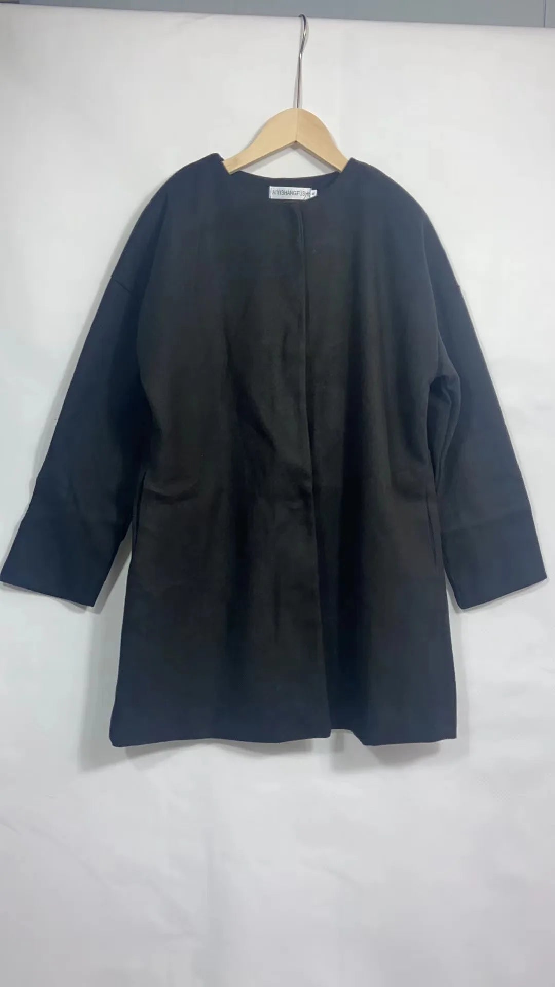 Japan Style Office Lady Elegant Solid Wool Coats Loose Casual Covered Button Jacket Autumn Winter All-match Blends Outwear