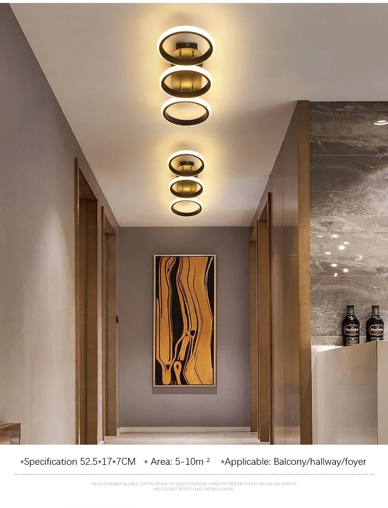 LED Ceiling Light 3 colors Modern Round Square-shaped For Hallway Bedroom Checkroom Living Room Restaurant Staircase Lighting