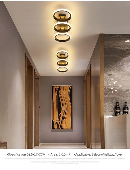 LED Ceiling Light 3 colors Modern Round Square-shaped For Hallway Bedroom Checkroom Living Room Restaurant Staircase Lighting