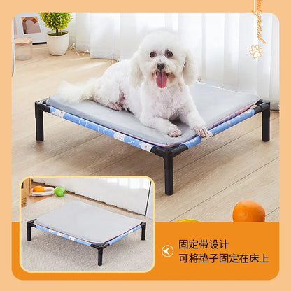 Elevated Bed for Dogs Folding Pet Camping Bed Cat House Portable Removable Washable Four Seasons Dog Kennel Puppy Beds