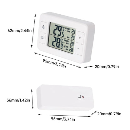 Household refrigerator cold storage electronic thermometer one tow two wireless transmission thermometer with alarm function