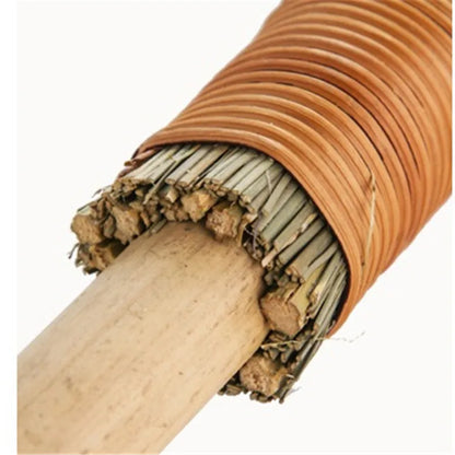 Retro Japanese Soft Hair Brooms Wood Floor Sweeping Straw Braided Household Floor Cleaning Household Floor Useful Cleaning Tools