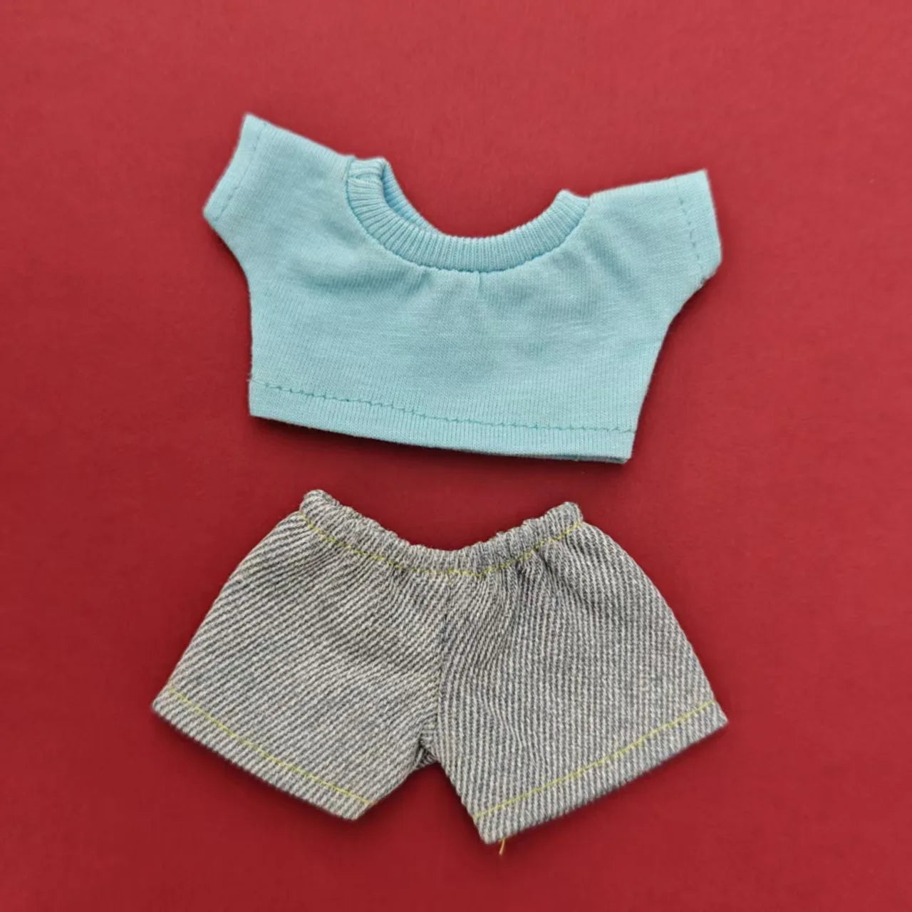 Labubu 3.0 Doll 15/17cm Hoodie with Jeans Set Outfit Accessories for Ropa Labubu