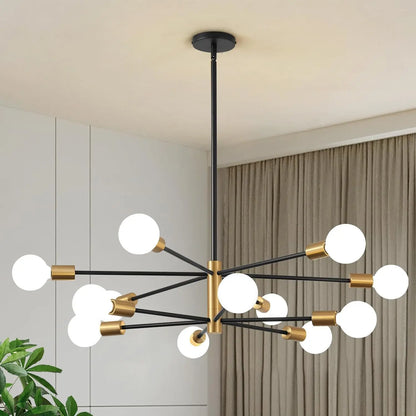 Decorative Living Room Chandelier Light 6/8/10/12 Lamps Heads Modern E27 Ceiling Chandelier Dining Room Bedroom Chandelier Lamp