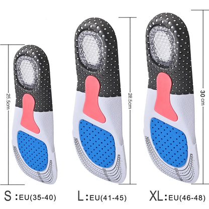 Silicone Gel Insoles Sport Running Insoles for feet Man Women orthopedic pad Massaging Shock Absorption arch support