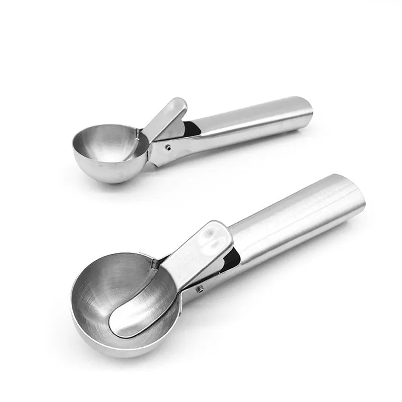 Stainless Steel Ice Cream Spoon Multifunctional Cream Spoon Fruit Spoon Round Ball Spoon Ball Digger
