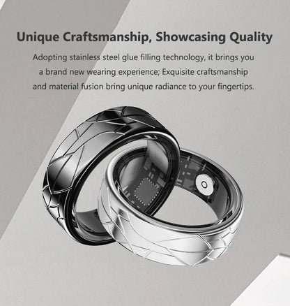 Smart Ring Women Health Tracker Heart Rate Blood Oxygen Photo Control Brush Tiktok Waterproof Multi-sport Modes Men Fitness Ring