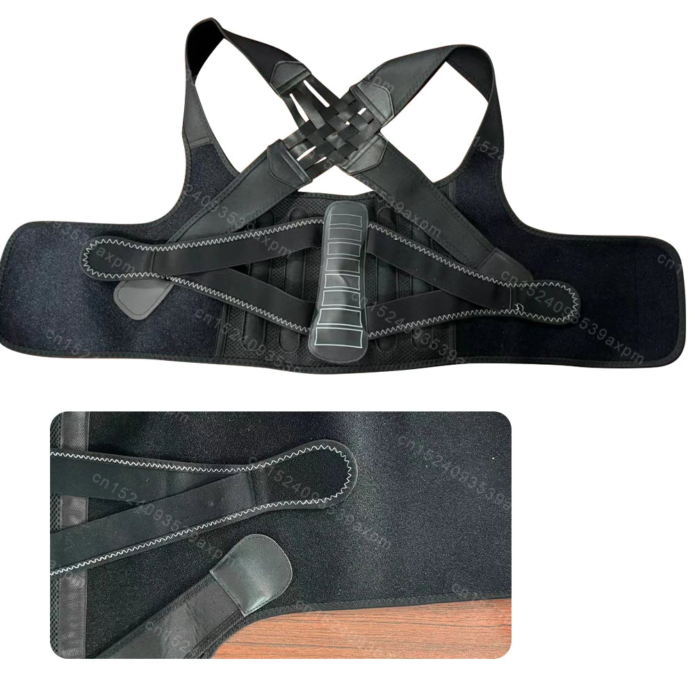 Back Brace Posture Corrector for Women and Men Adjustable Shoulder Straightener Full Back Lumbar Support Belt Lower Pain Relief