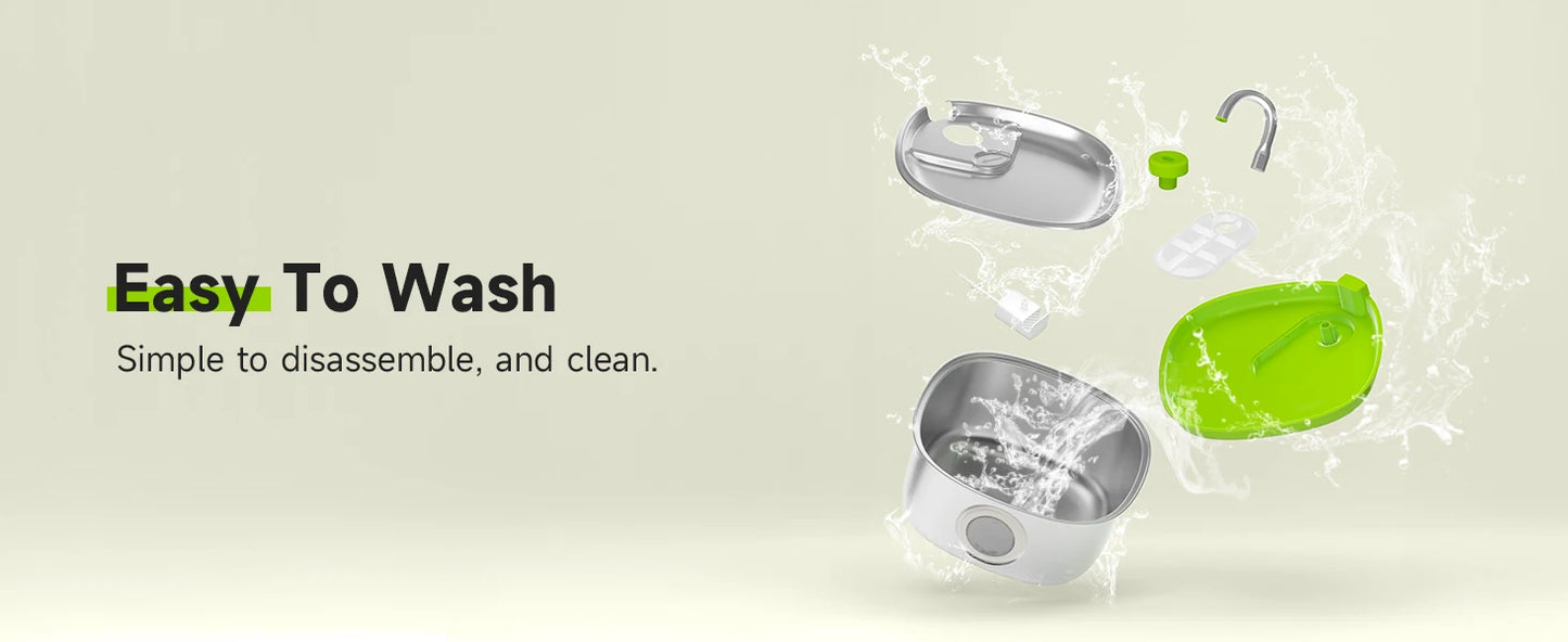 Apetdola 7L/236oz Dog Water Fountain Stainless Steel Dog Water Bowl Automatic Pet Drinker Water Dispenser for Multiple Pets