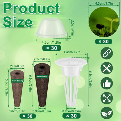 Seed Pod Kit Reusable Hydroponic Pods Kit For Aerogarden Plant-Hydroponics Soilless Grow Sponges Seed Pods Garden Plant Basket