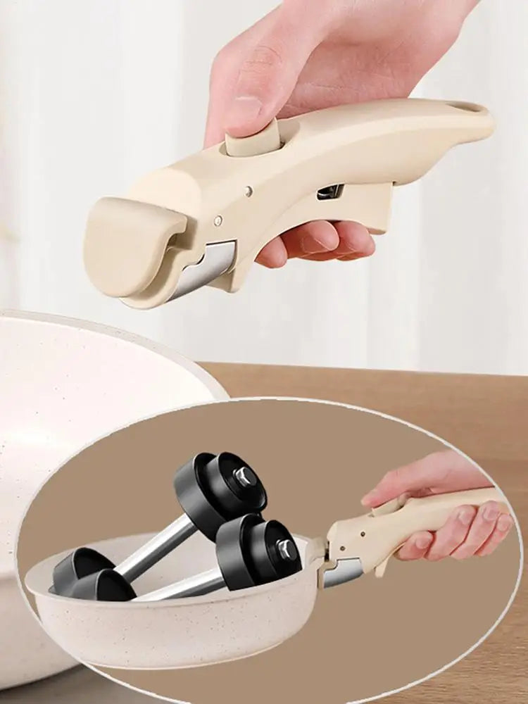 Removable Handle Removable Pan Pot Handle Detachable Replacement Clip Hand Grip Portable Cookware Grip for All Cookware
