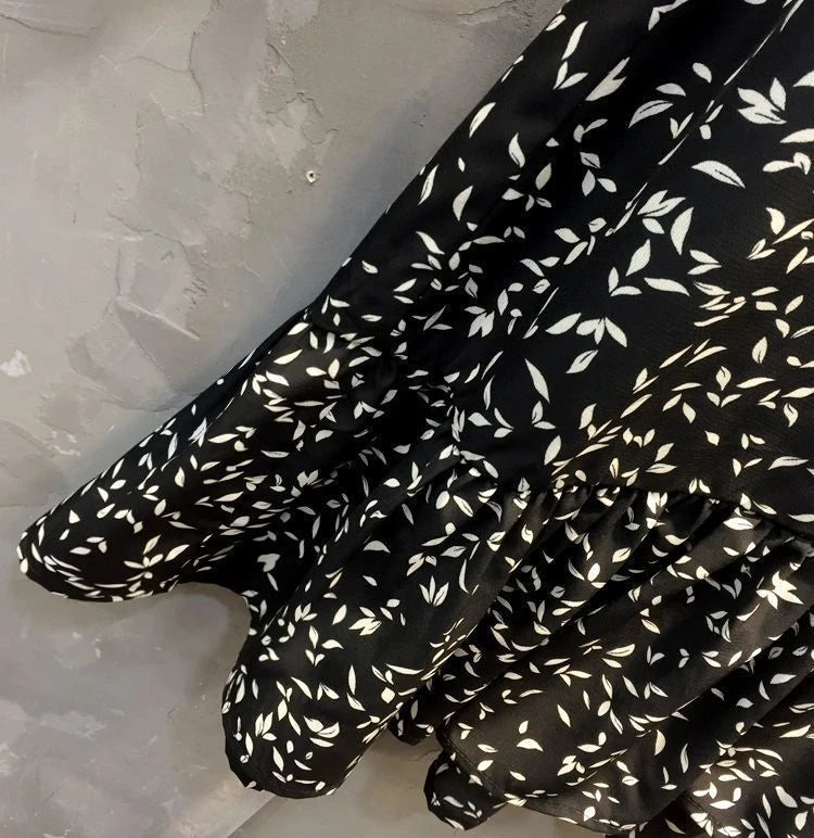 Floral Skirts for Women Midi Clothing Maxi Long Chiffon Flare Womens Skirt Fashion Chic and Elegant High Quality Aesthetic Trend