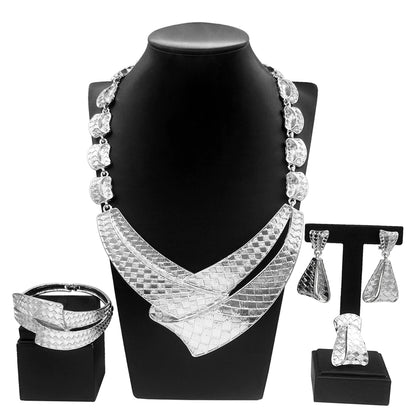 Jewelry For Women Necklace Rings Earrings Bracelet Set Fashion Simple Pendant Everyday Wear Nigerian Weddings  Jewelry Gifts