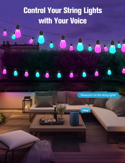 Smart WIFI S14 LED Bulb String Light USB 5V Fairy Lights Room Outdoor Garden Camping Party Decoration Festoon LED Garland Lamp