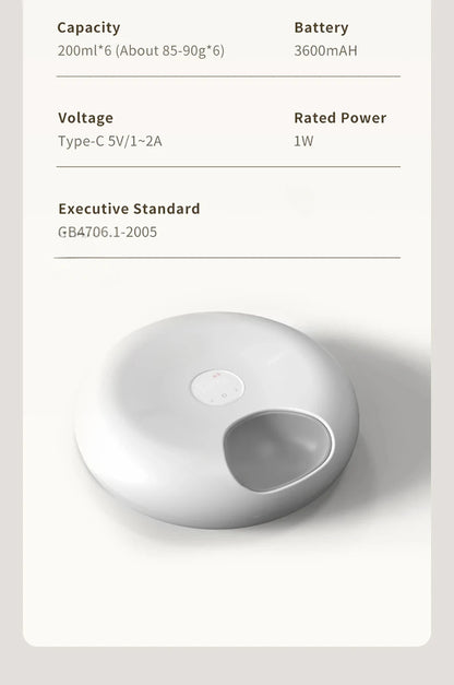 6 Meals Automatic Pet Feeder Smart Cat Food Dispenser For Wet & Dry Food Kibble Dispenser Accessories