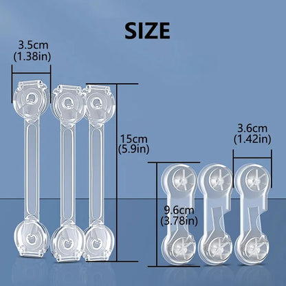 3/5Pcs Baby Cabinet Locks Strap Drawer Lock Child Anti-opening Refrigerator Lock Home Baby Anti-pinch Safety Protection Buckle