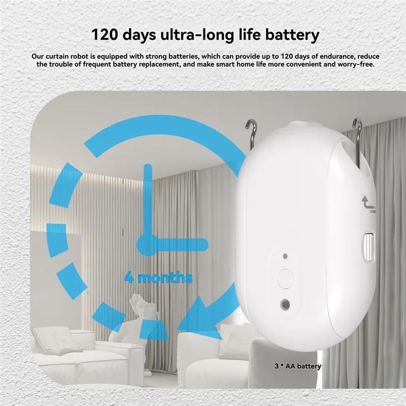 A69etuya Zigbee Smart Electric Curtain Robot Timing Auto Opener Closer Light Sensor App Remote Control