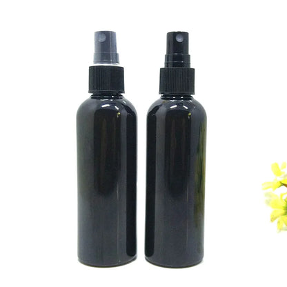 10pcs Black PET Spray Bottle Travel Portable Refillable Perfume Aqueous Emulsion Liquid Make Up Container Atomizer 100ml