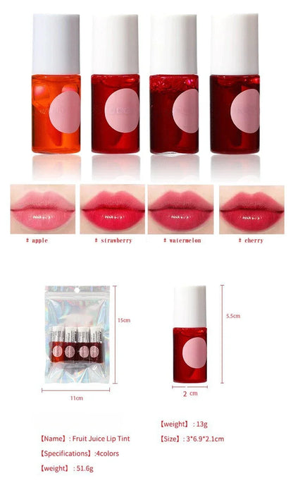 Lip Gloss, Long-Lasting Water Tint, Cup-Resistant Lip Stain, Hydrating Lip Makeup, Fruit Platter Series