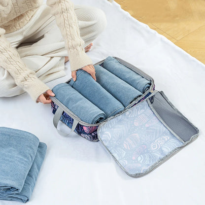4pcs Compression Storage Bag Large Capacity Foldable Packing Cubes Washable Expandable Luggage Storage Bags Set