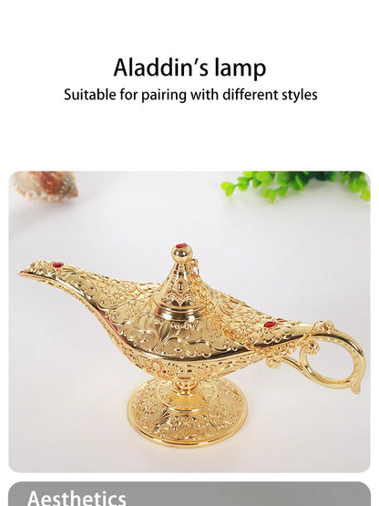 Aladdin Lamp Decorative Ornament Large European Retro Home Decoration Metal Decoration Crafts Holiday Gift