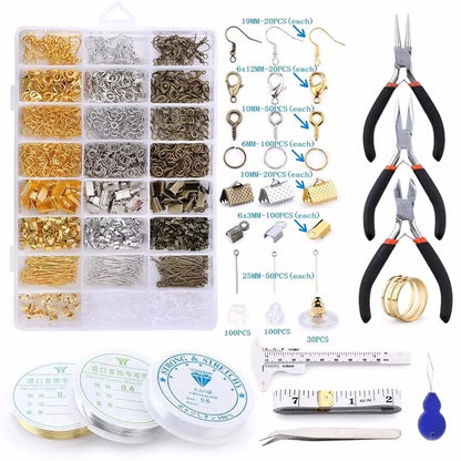 Jewelry Making Supplies Kit with Jewelry Making Tools Earring Charms Jewelry Wires Jewelry Findings Jewelry Making and Repair
