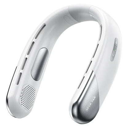 10000mAh Portable Neck Fan Mini Bladeless Silent Neckband Fan USB Rechargeable 3 Speeds Mute Wireless Electric Neck Cooler Fans