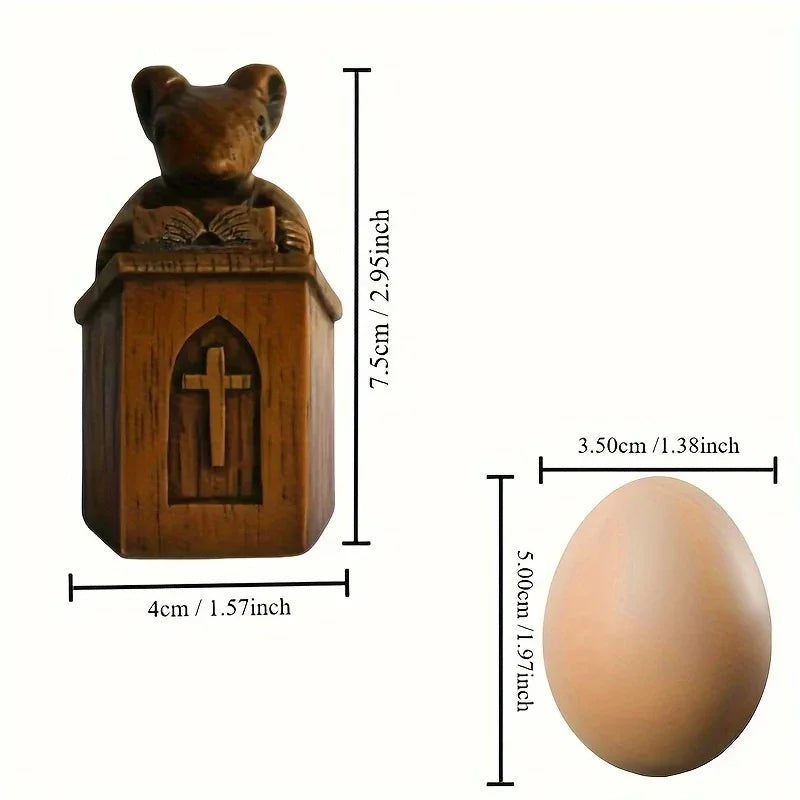 Cute Church Mouse Statue Series Small Statues Art Craftsmanship Resin Church Mouse Statue Priest Craftsmanship Decoration