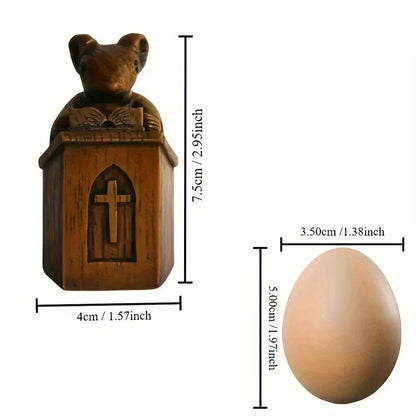 Cute Church Mouse Statue Series Small Statues Art Craftsmanship Resin Church Mouse Statue Priest Craftsmanship Decoration
