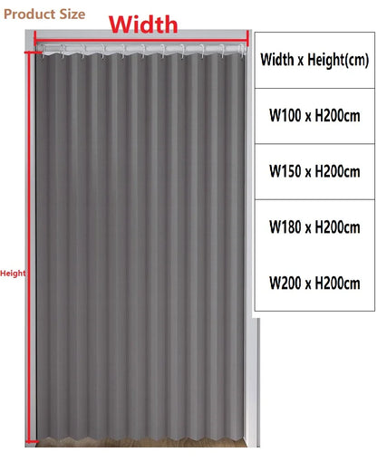 Fixed folding door curtain partition curtain household cloth curtain fitting room bedroom curtain air conditioner windproof heat