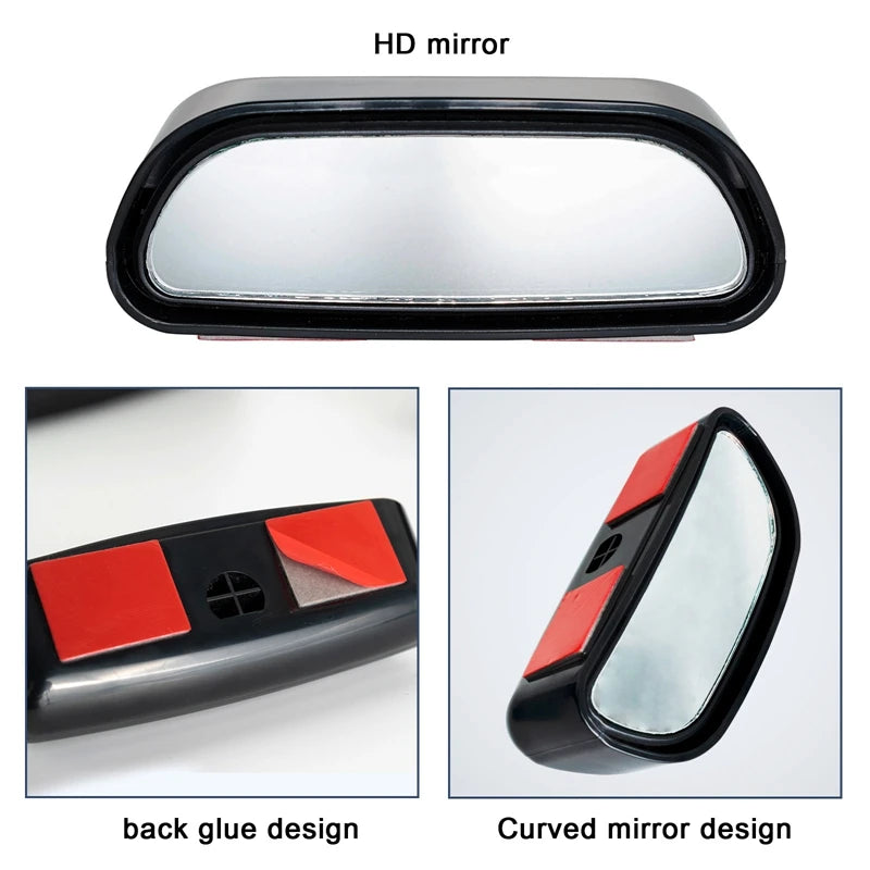 360 Degree Adjustable Wide Angle Side Rear Mirror Blind Spot Convex Mirrors for Car Reverse Parking Auxiliary Rear View Mirror