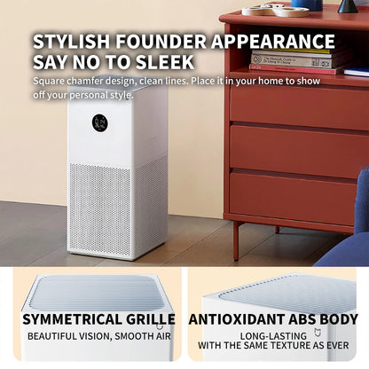 XIAOMI MIJIA Smart Air Purifier 4 Lite LED Display Quadruple Purification Aldehyde Removal Home Air Ionizer 35.8dB(A) Low noise