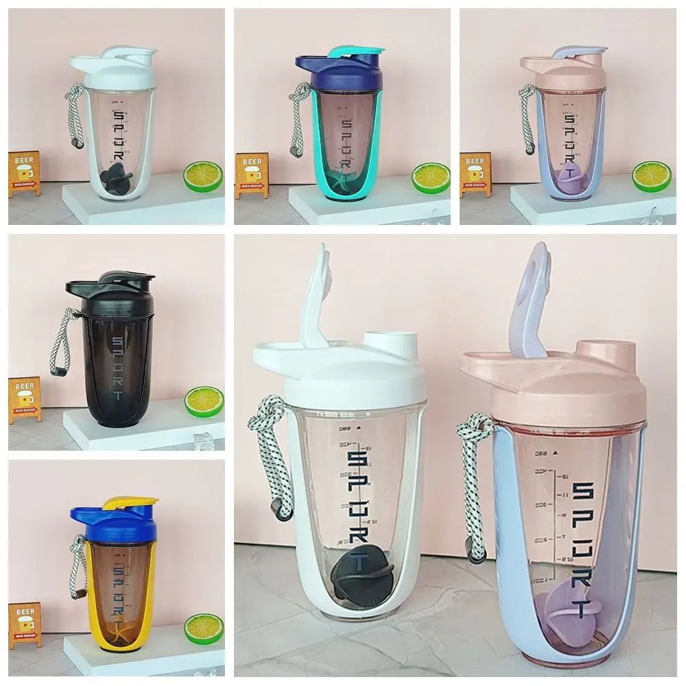 With Whisk Ball Sport Water Bottle Stirs Cup Drinkware Blender Water Bottle LeakProof Portable Sport Mixing Cup