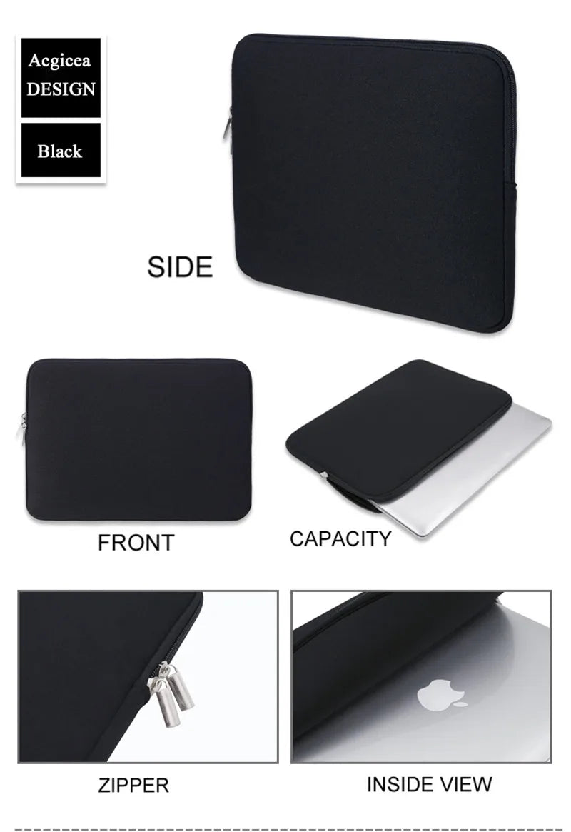 Laptop Bag 15.6-6 Inch Laptop Case Soft Computer Bag Office Travel Business for Macbook Air Pro Xiaomi MateBook HP Dell