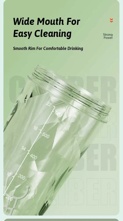 Portable Mixing Cup 600ml Protein Shaker Bottle Fully Automatic Blender Kettle USB Rechargeable Multipurpose for Gym Outdoor