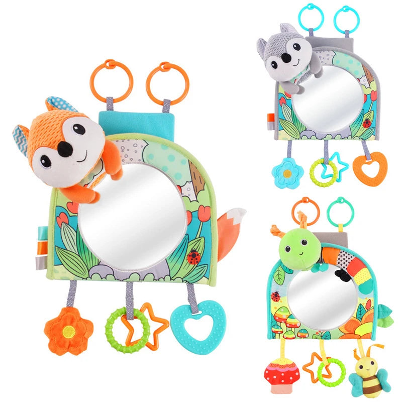 Baby Mirror Car Seat Toys Baby Rear Mirror Hanging Toys Kids Monitor Infant Tummy Time Toys Travel Toys Babies Carseat Toy Gifts
