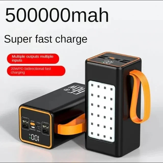 BCAK Brand Upgraded Version Super power bank fast charging with LED Super Large Capacity 500000mah 100000mah 200000mah 300000mah