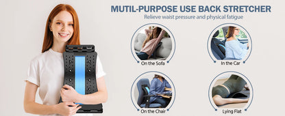 Back Stretcher for Back Pain Relief, Multi-Level Back Cracker Board, Lower and Upper Back Support for Herniated Disc