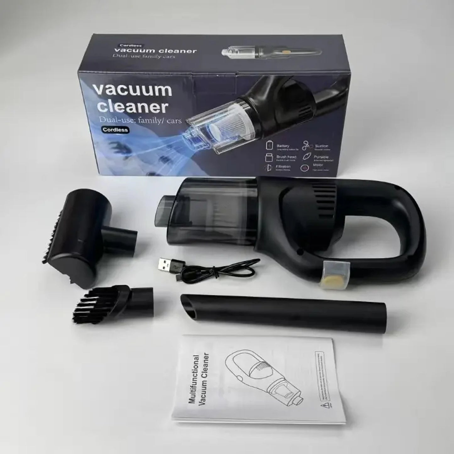 5KPa Cordless Handheld Vacuum - Rechargeable for Pet Hair, Car & Home, Lightweight for Sofa & Office