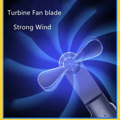 Candy colored portable fan mini handheld fan unique design portable personal handheld fan USB charging with powerful turbo wind