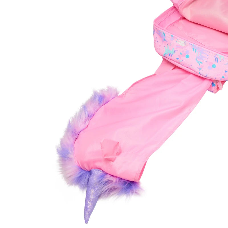 Australian Smiggle Backpack Pink And White Unicorn Student Stationery Backpack Lunch Bag Water Cup Student Gift