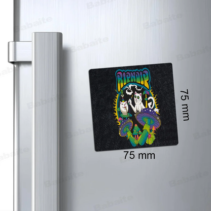 Cat R-Ripndips Fridge Photo Fridge Magnet Square Stickers Personalize Home Decor Souvenirs Gift