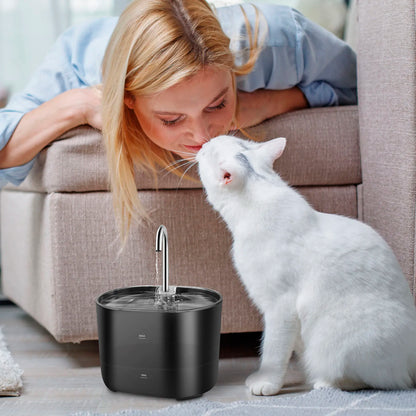2.2L Cat Water Fountain Drinker USB Electric Mute Automatic Pet Water Dispenser Recirculate Filtering Drinker for Cats Pet